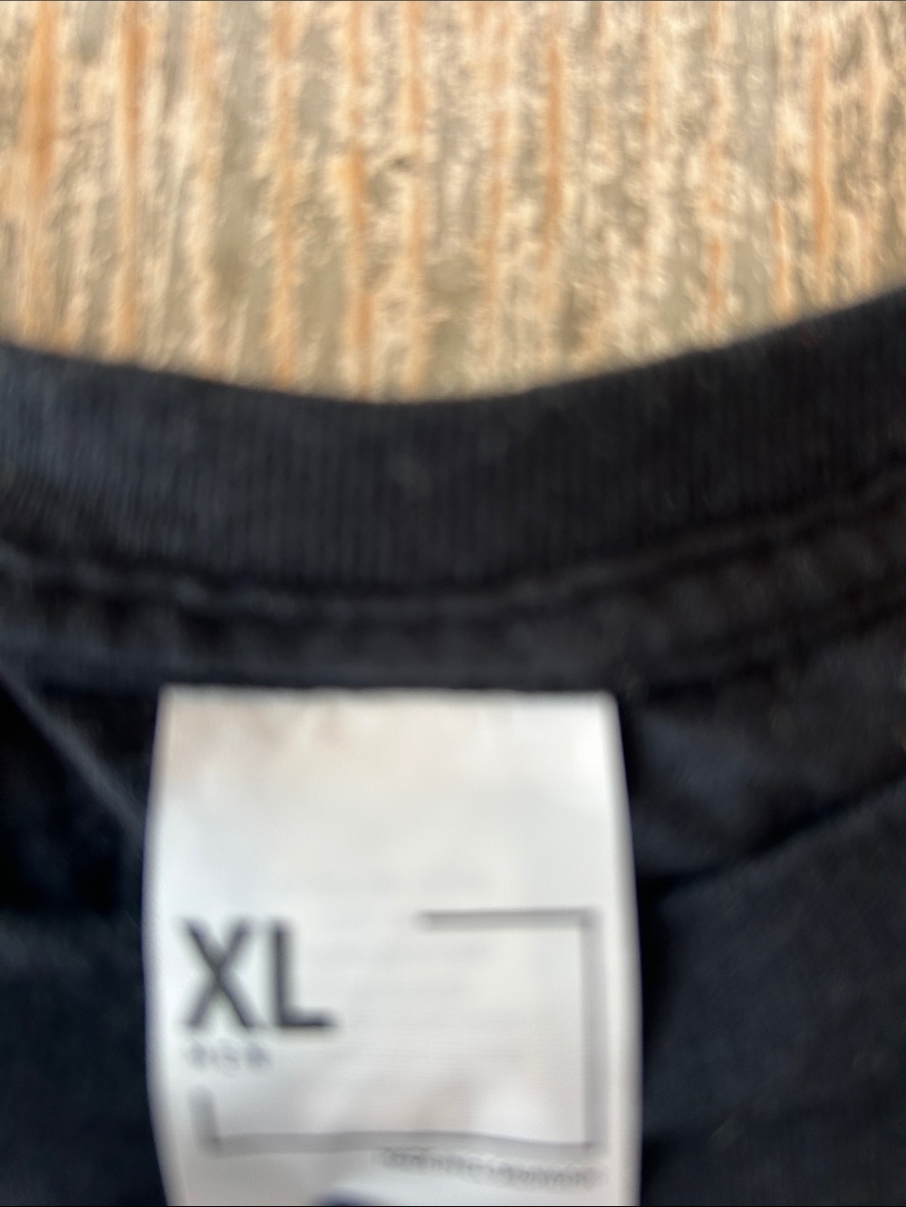 Source Unknown Black Tee with Light Gray Rugby Slogan - Picture 2 of 2